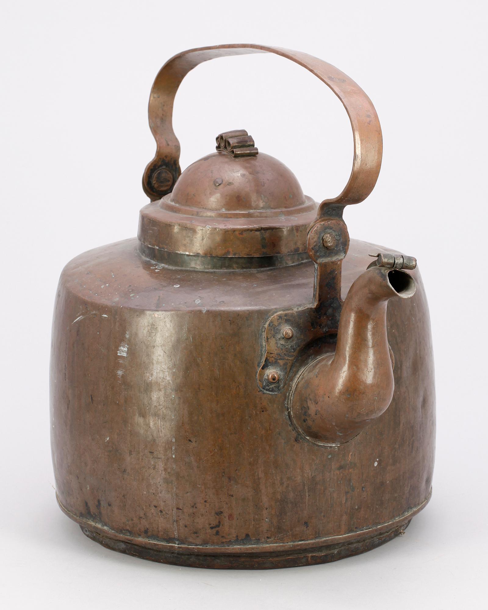 KAFFEPANNA, koppar, märkt DAE o GB, 1800-talets första hälft.