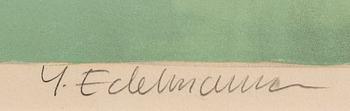 Yrjö Edelmann, lithograph in colours signed and numbered 120/150.