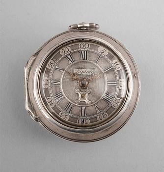 250. A silver pocket watch, Kipling, London 18th century.