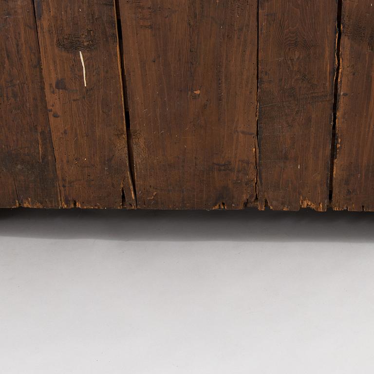 A late Baroque writing cupboard, mid 18th century. Probably Småland, Sweden.
