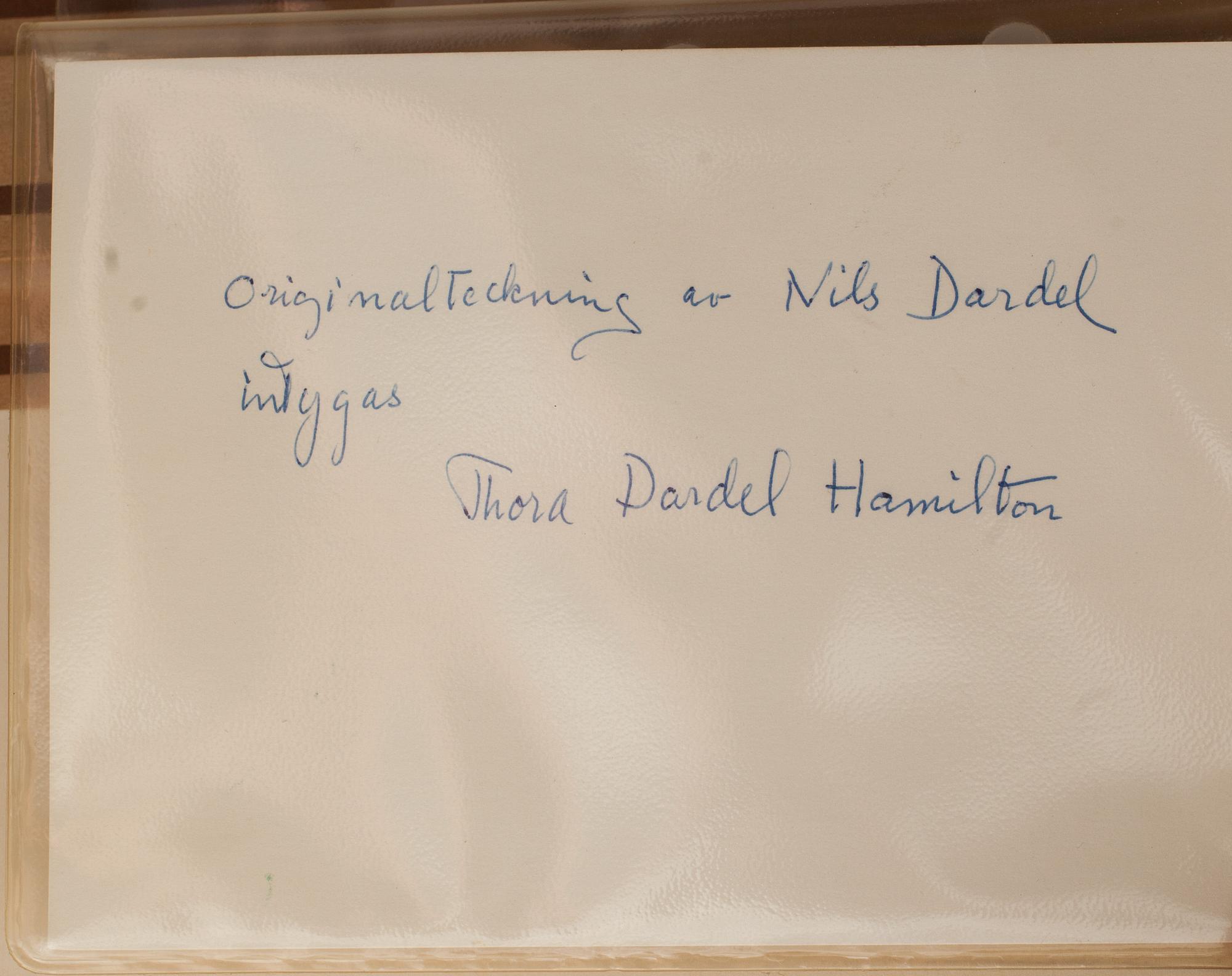 NILS VON DARDEL, blyerts, osignerad, intygad a tergo av Thora Dardel Hamilton.