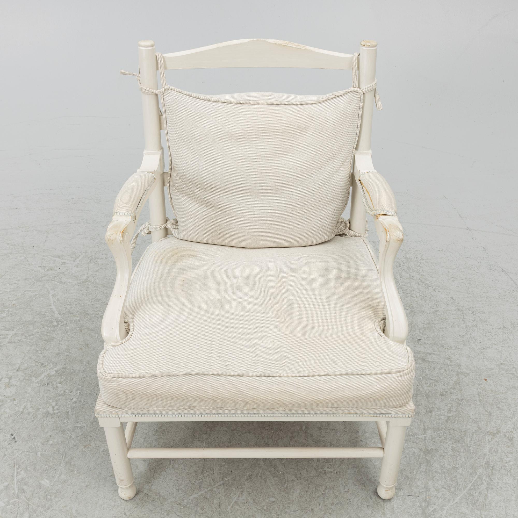 Armchair, Gustavian style, Gripsholm model, late 20th century.