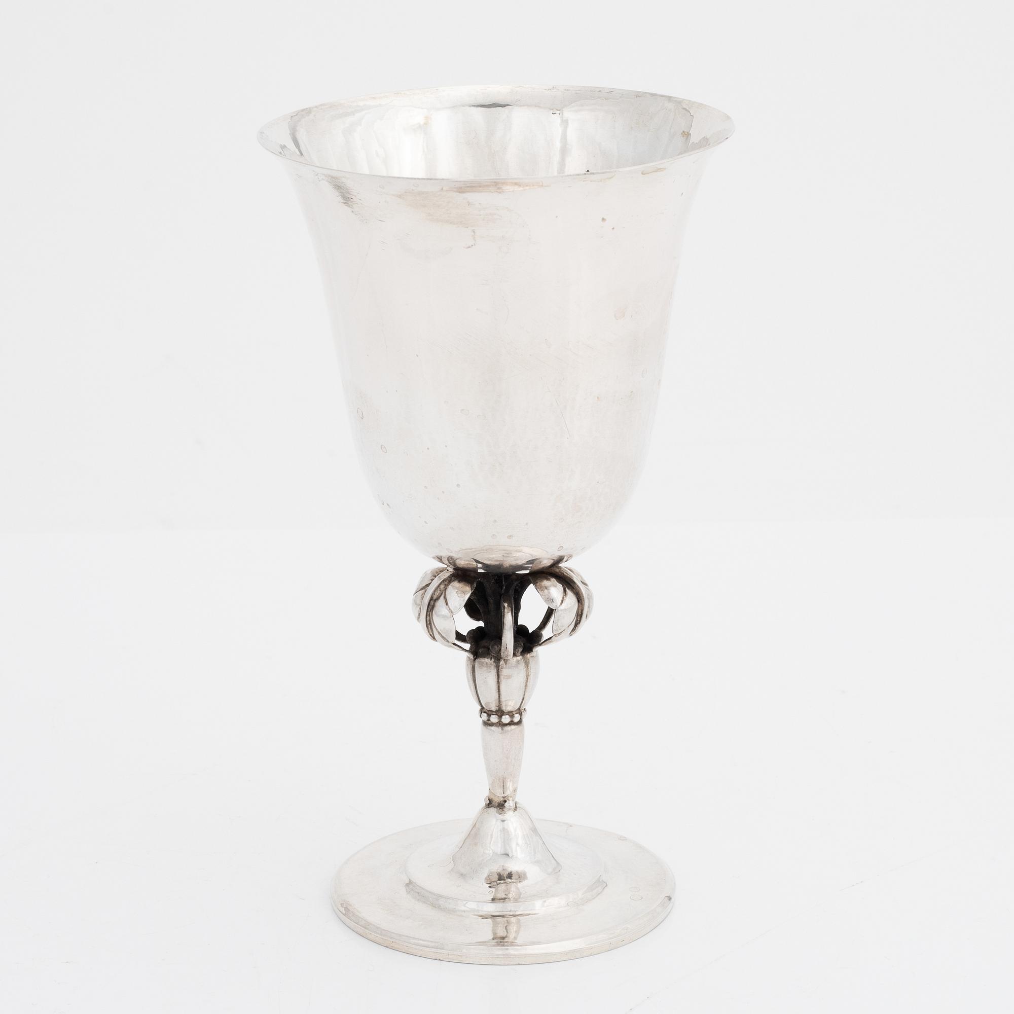 Jörgen Jensen, vinkalk, silver, Stockholm 1923.
