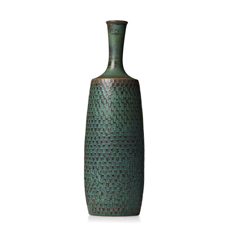 Stig Lindberg, a stoneware vase, Gustavsberg studio, Sweden 1965.