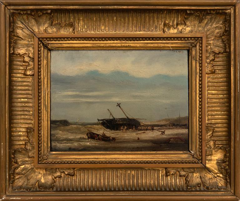 Unknown artist 19th century, The pulled boat.