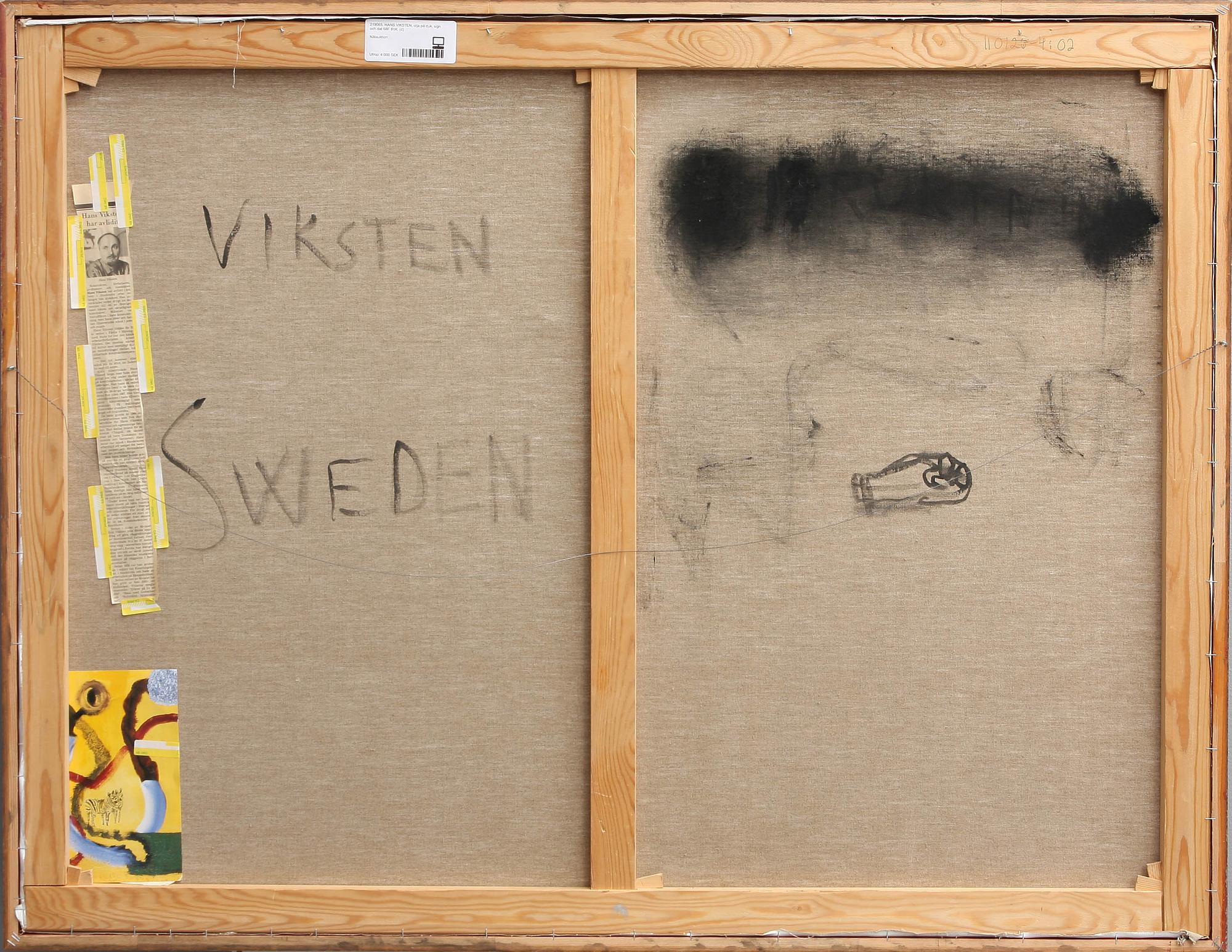 HANS VIKSTEN, olja på duk, sign och dat 68F 81K.