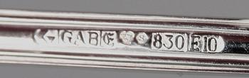 PARTI BESTICK, 18 delar, silver, modell Olga, GAB 1970-80-tal. Tot vikt c:a 550 g.
