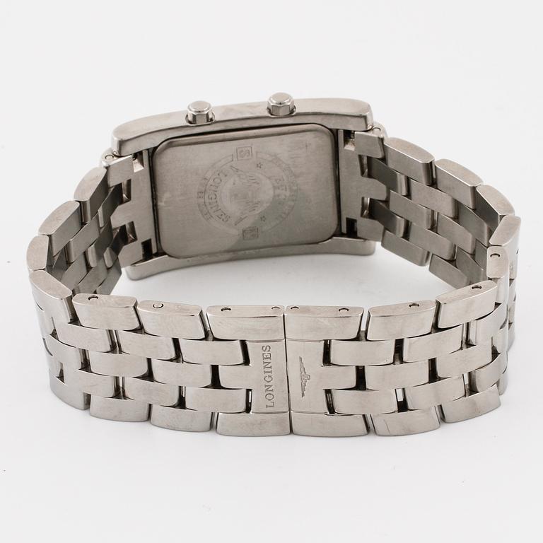 LONGINES, Dolcevita Dual Time,  wristwatch, 26,5 x 32 (40) mm.
