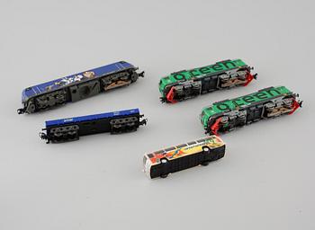 Two locomotives, 36847 & 37415, and car, 48707, Märklin HO.
