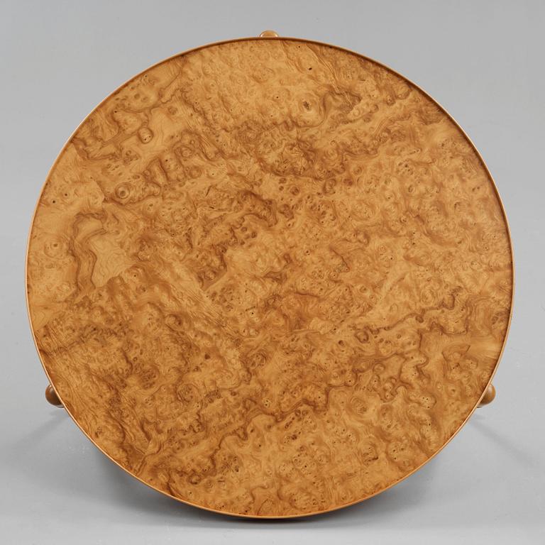 Josef Frank, a burrwood and walnut sofa table, Svenskt Tenn, model 2139, post 1985.