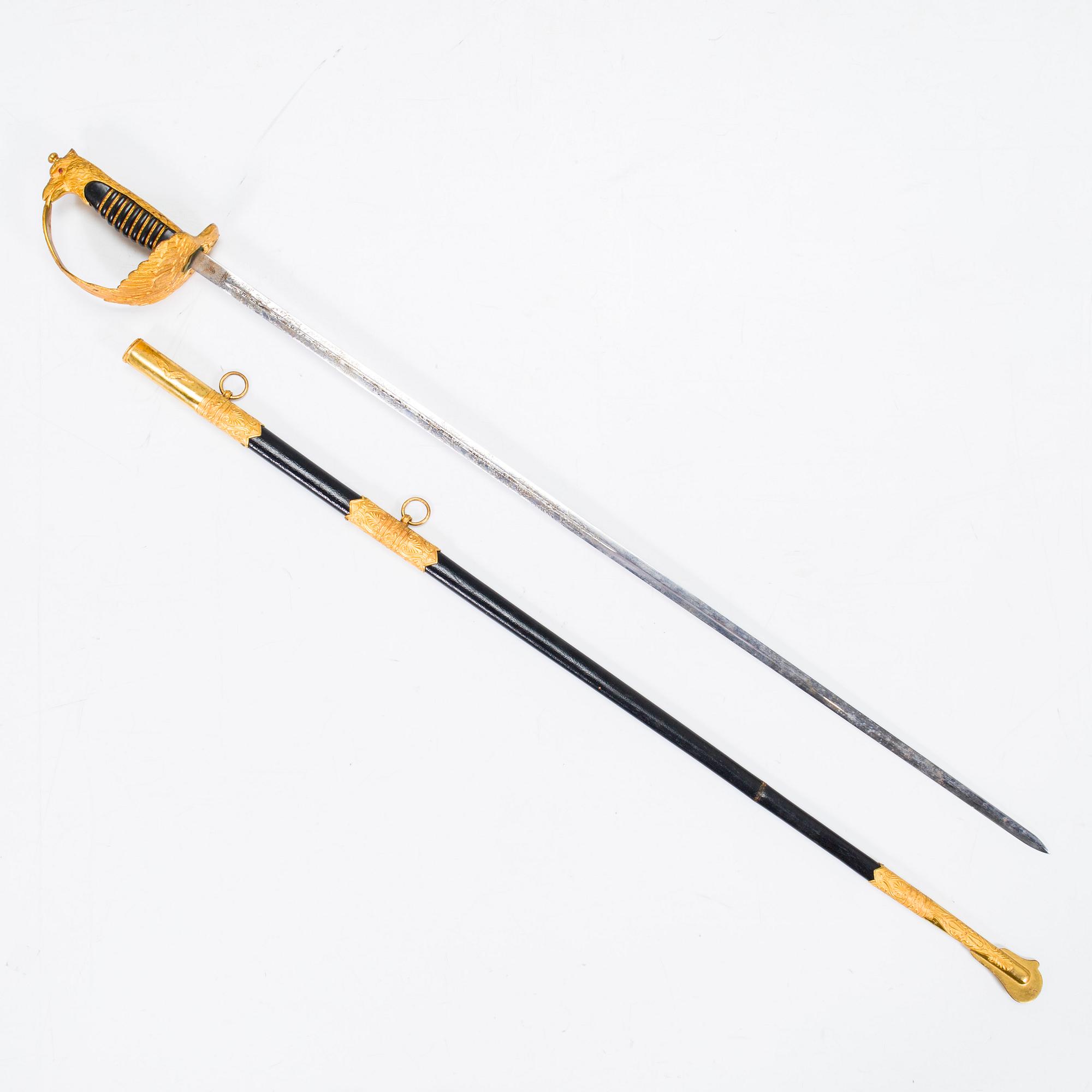 Italian Air Force Officer Sword, manufacturer Solingen Germany.