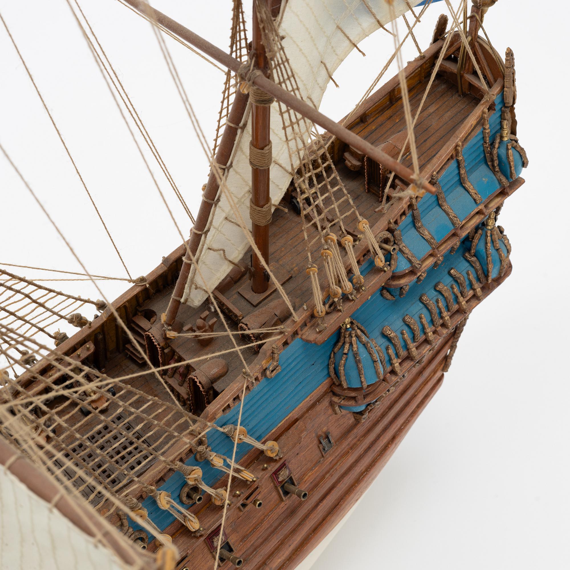 Model ship, the Royal Ship Vasa, around the year 2000.