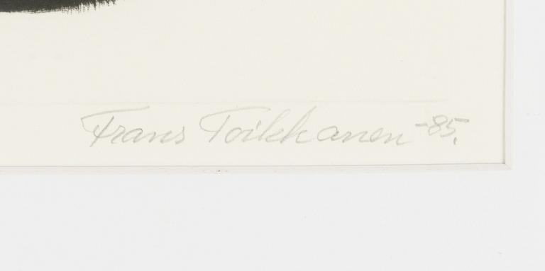 Frans Toikkanen, etching, signed and dated -85, numbered Tpl'a 92/100.