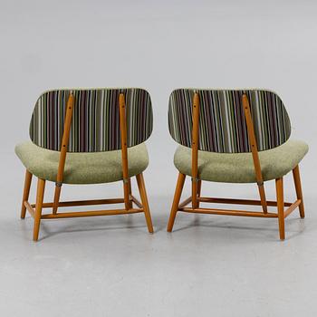 Alf Svensson, Armchairs, a pair, TeVe, Bra Bohag. Studio Ljung's industries, Malmö, 1950s.