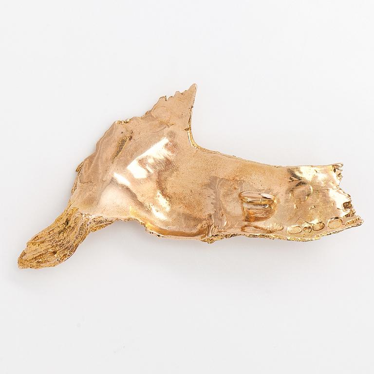 Helky Juvonen, brosch, 14K guld, Helsingfors.