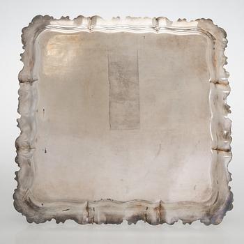 Tarjotin, hopea, Kultakeskus, Hämeenlinna 1948.