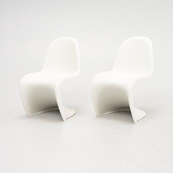 Verner Panton, a pair of children's 'Panton Chair', Vitra.