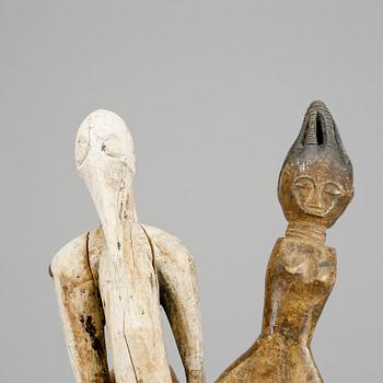 STATYETTER, 2 st, Afrika, 1900-tal.