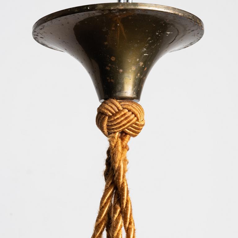 Harald Notini, taklampa, modell 10074, Arvid Böhlmarks Lampfabrik, Stockholm, 1930-tal.