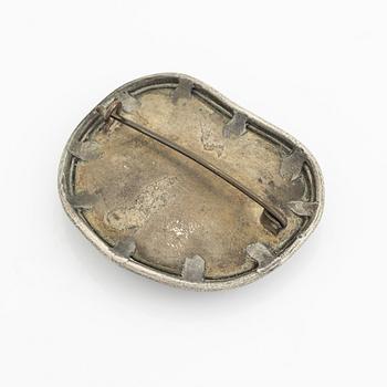 Ring and brooch, silver.