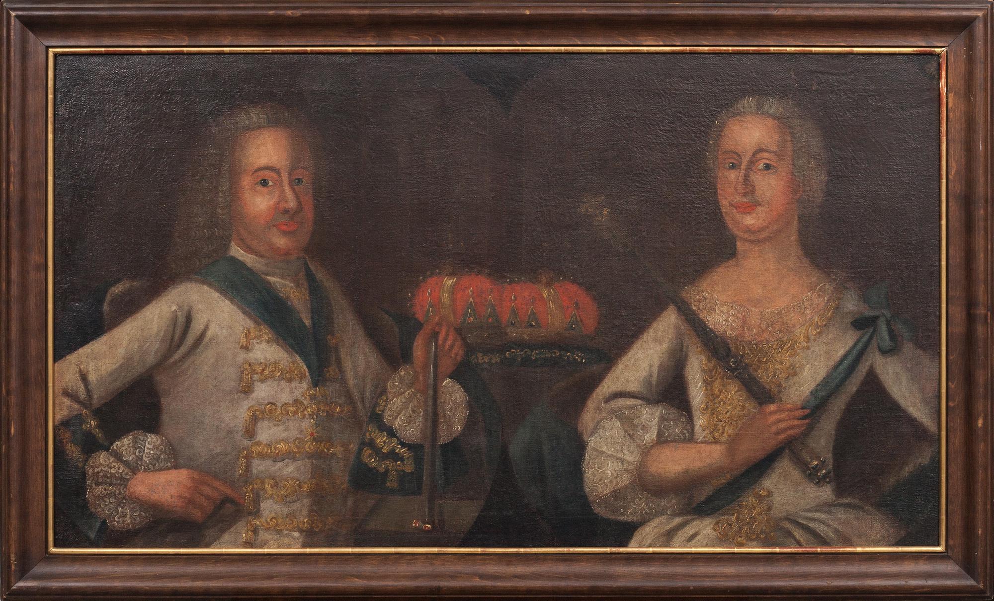 OKÄND KONSTNÄR, olja på uppfodrad duk, 1700-tal.