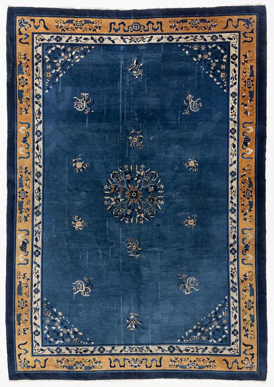 An antique Peking (Beijing) carpet, North China, c  435 x 311 cm.