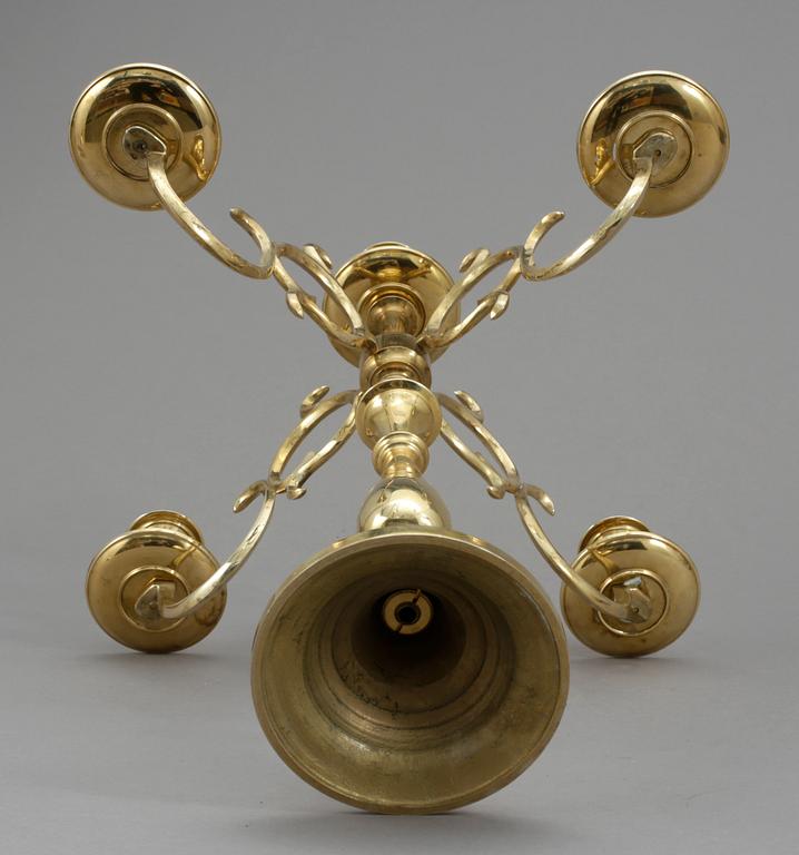 KANDELABER, mässing. Skultuna. 1900-tal.