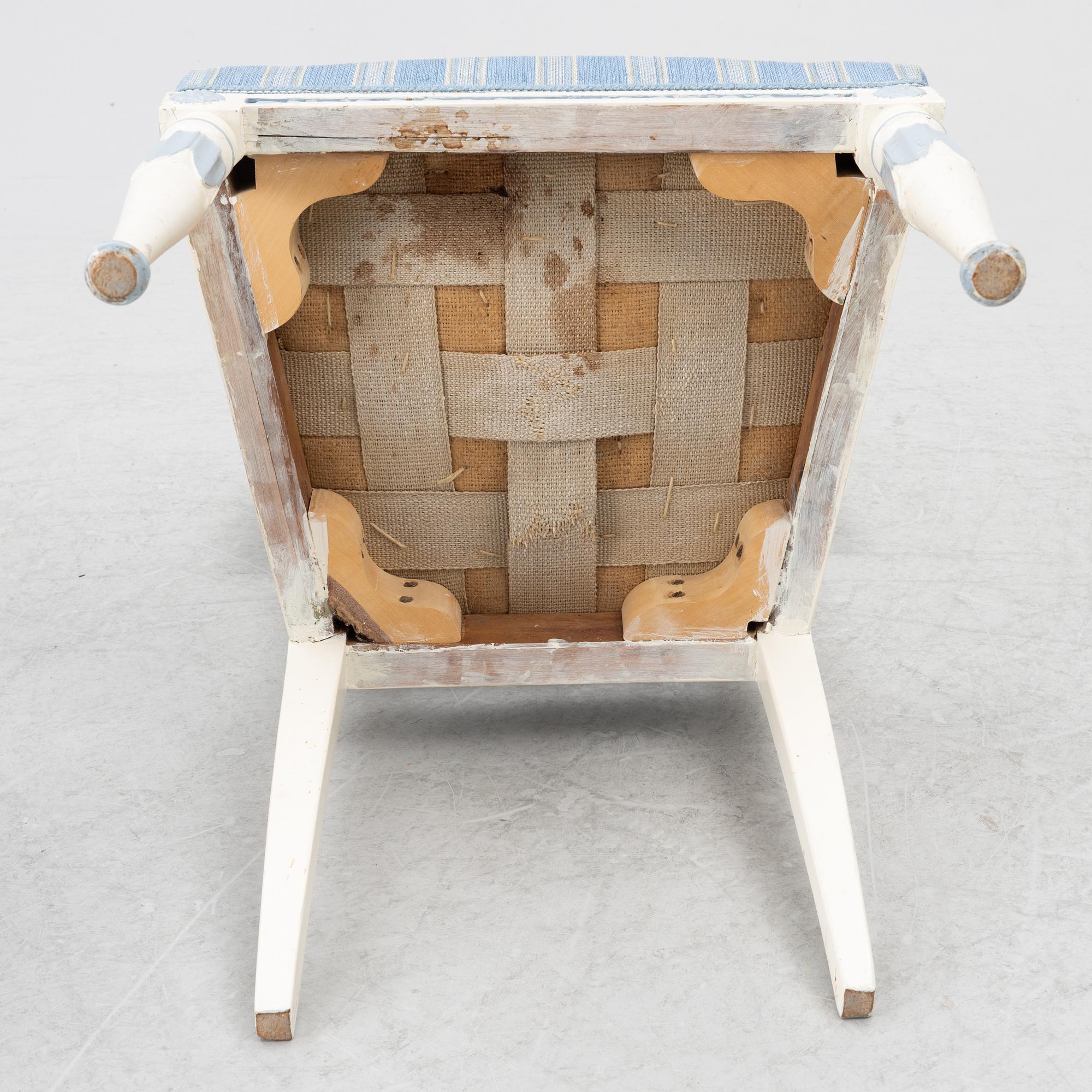 Stolar, 4 st, Gustaviansk stil, 1900-tal.