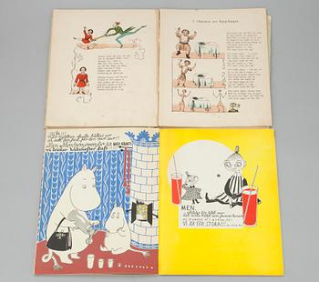 KIRJOJA, 2 kpl, T. Jansson, signeerattu, "Hur gick det sen?" 1952  ja Heinrich Hoffmann "Drummelpetter" 1906.