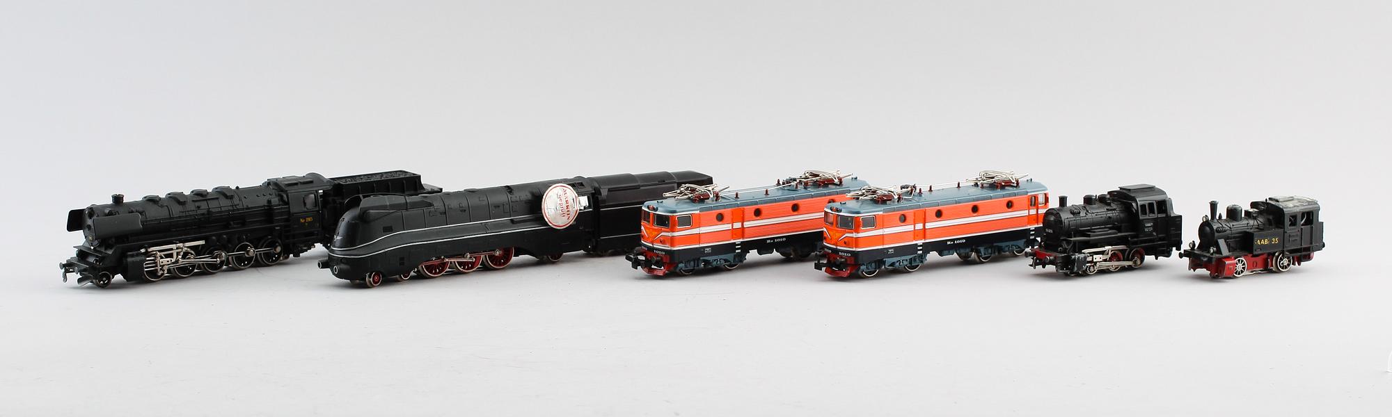 MODELLTÅGSLOK, 6 st, Märklin, Tyskland.