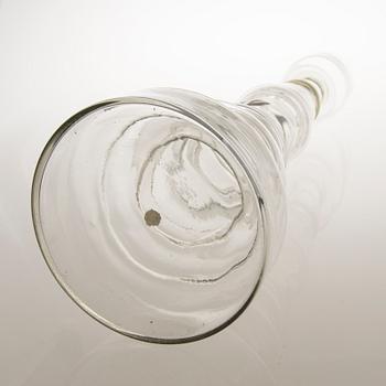 OIVA TOIKKA, A 'Lighthouse' glass vase/candlestick, signed Nuutajärvi Notsjö.