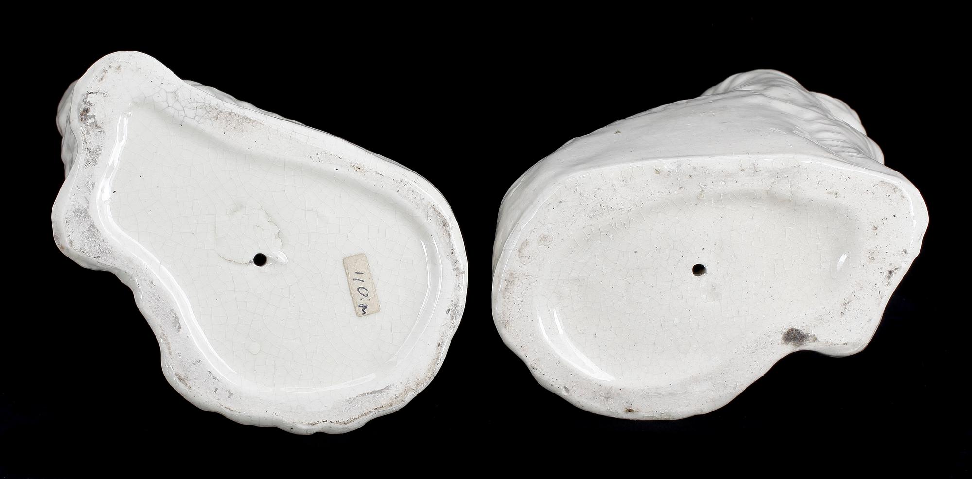 FIGURINER, ett par, flintgods, England 1900-tal.
