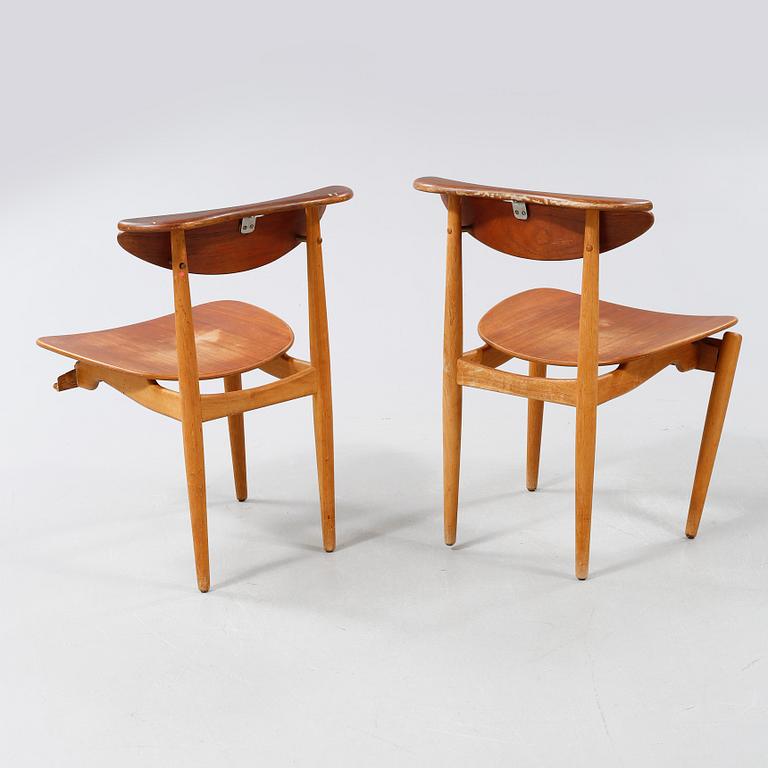 Two chairs designed by Finn Juhl in 1953, made by Bovirke.