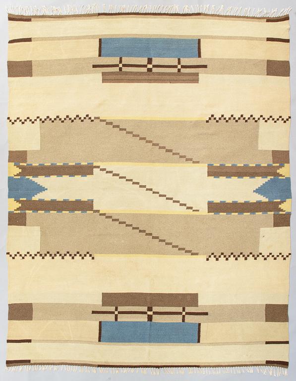 A 1930s Finnish flat weave carpet. Circa 260x200 cm.