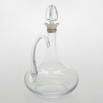 Cartier, karahvi, lasi ja sterlinghopea, Ranska 1900-luvun loppu.