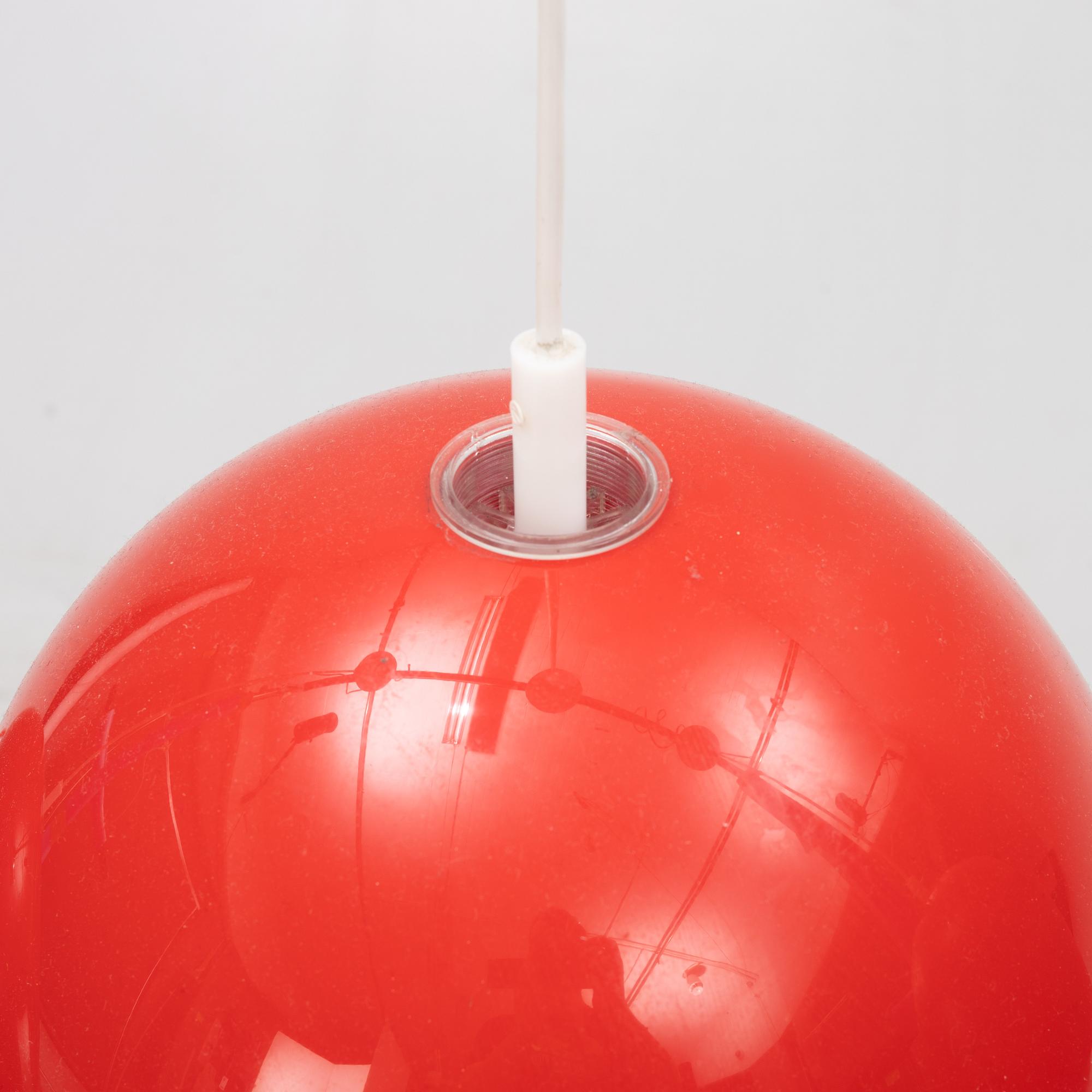 Uno & Östen Kristiansson, three ceiling lamps, 'Globo ring', Luxus, Vittsjö.