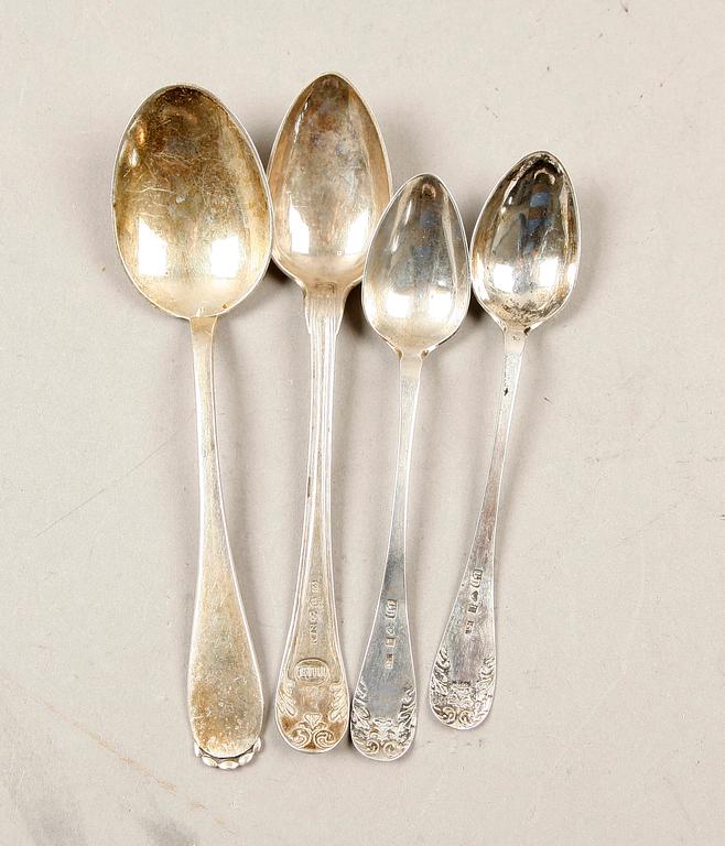 PARTI BESTICK, 38 delar, silver, bla modell "Gammal Svensk Spetsig" och "Rosen".