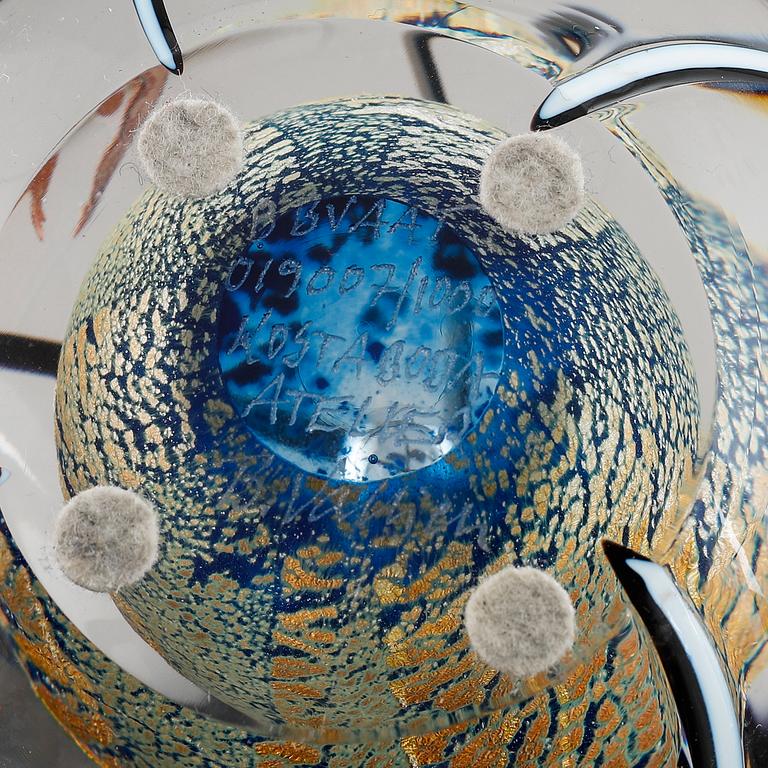 Bertil Vallien, three Kosta Boda glass sculptures.