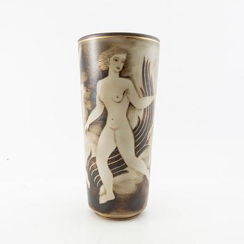 Gunnar Nylund, vase "Flambé" model 7161 stoneware.