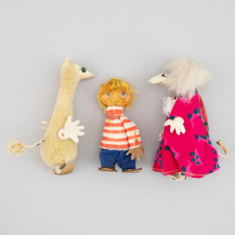 ATELIER FAUNI, muminfigurer 10 st, Finland, ca 1950-60-tal.