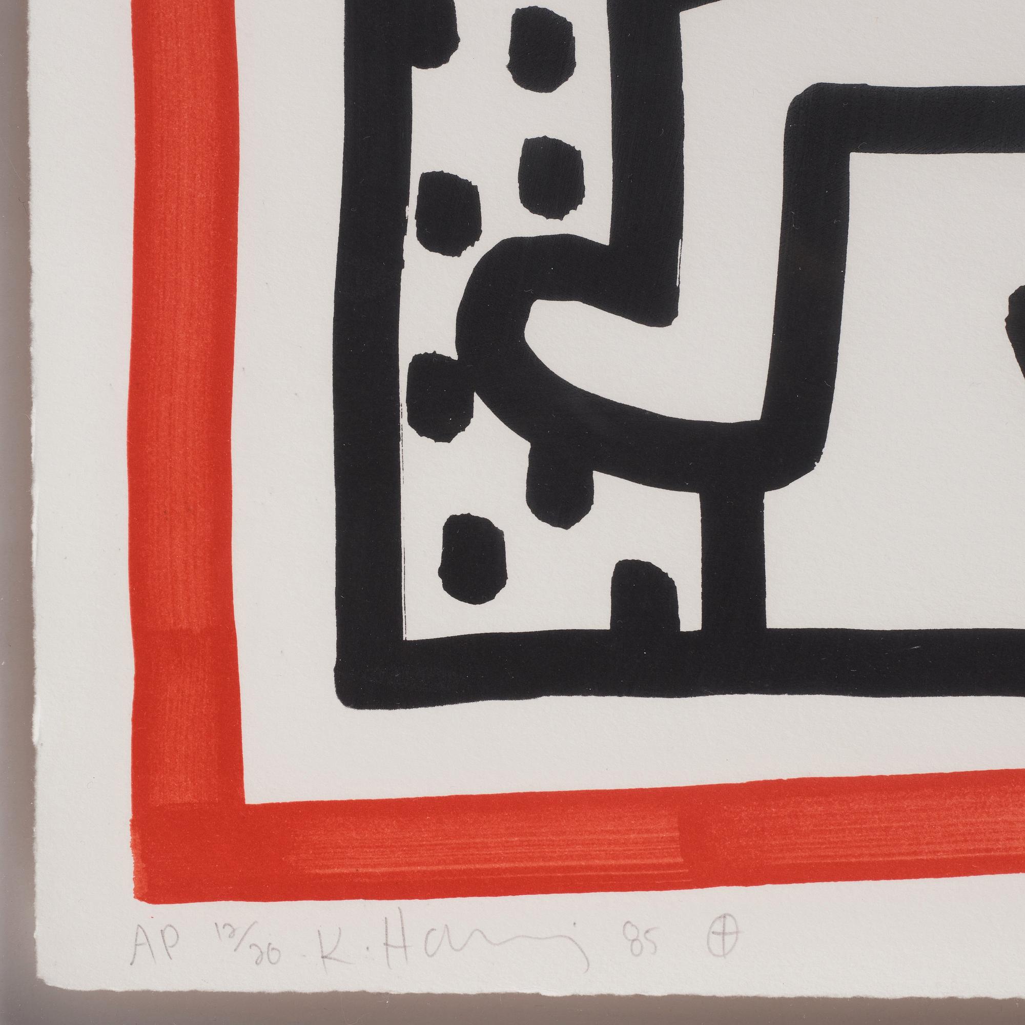 Keith Haring, "Three Lithographs: one plate".