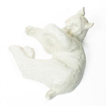 Vicke Lindstrand, figurin, "Liggande lo", Upsala Ekeby.