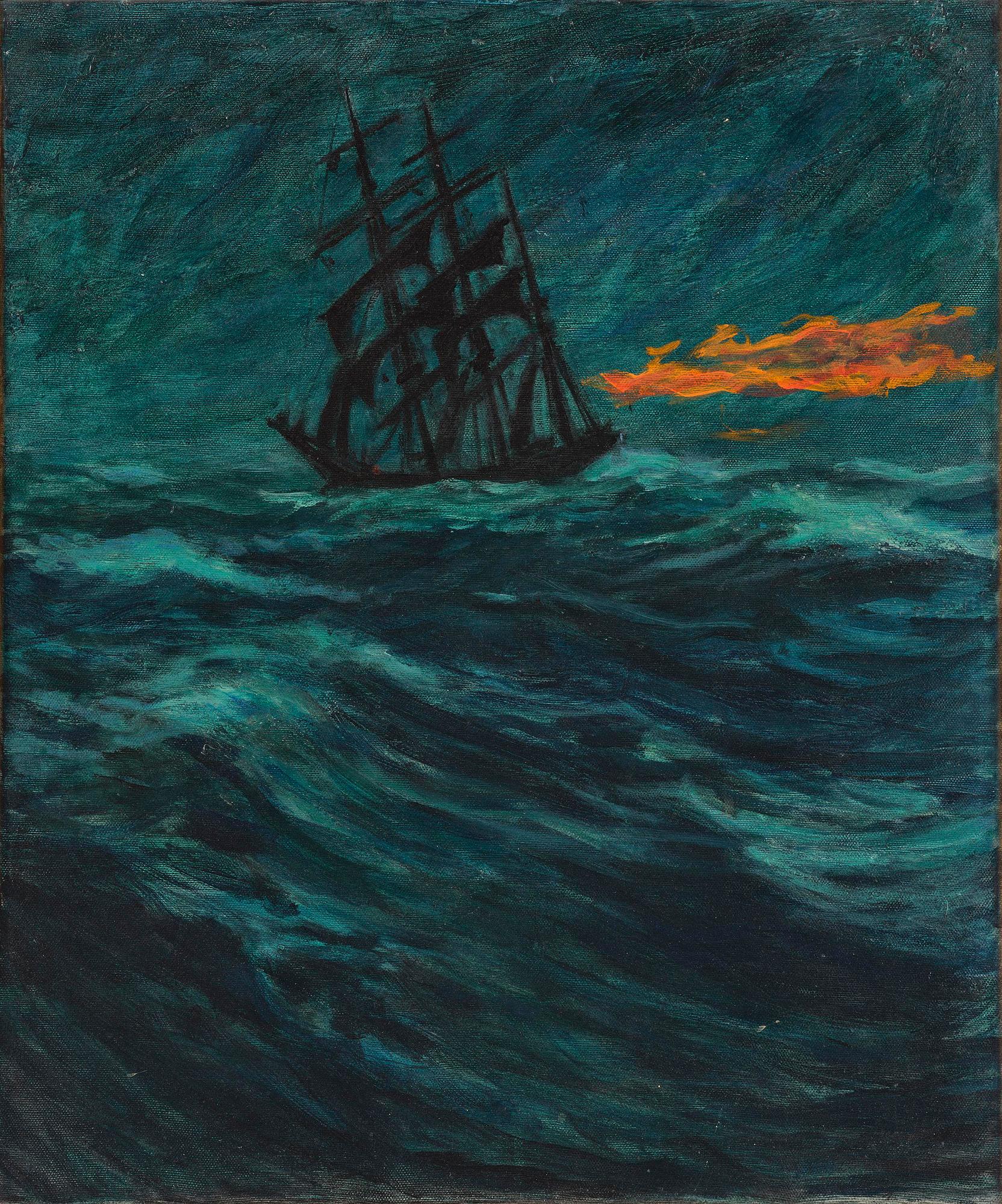 Gösta Werner, Stormy sea.
