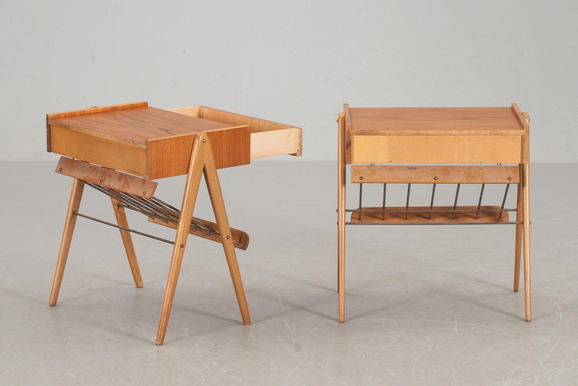 SÄNGBORD, ett par, 1950/60-tal.