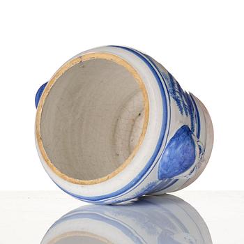 A Marieberg faience jar, 18th Century.