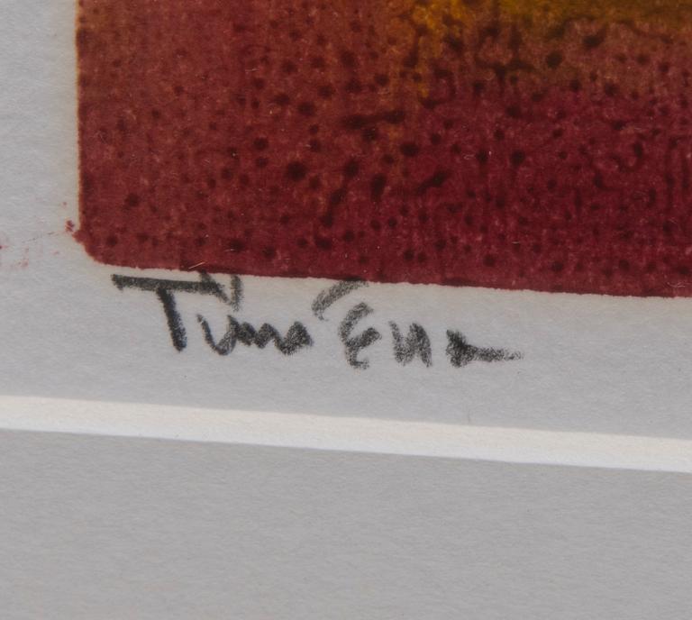 TIINA ÉNO, monotypi, signerad och daterad febbraio 09.