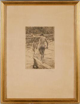 ANDERS ZORN, etsning, signerad med blyerts.