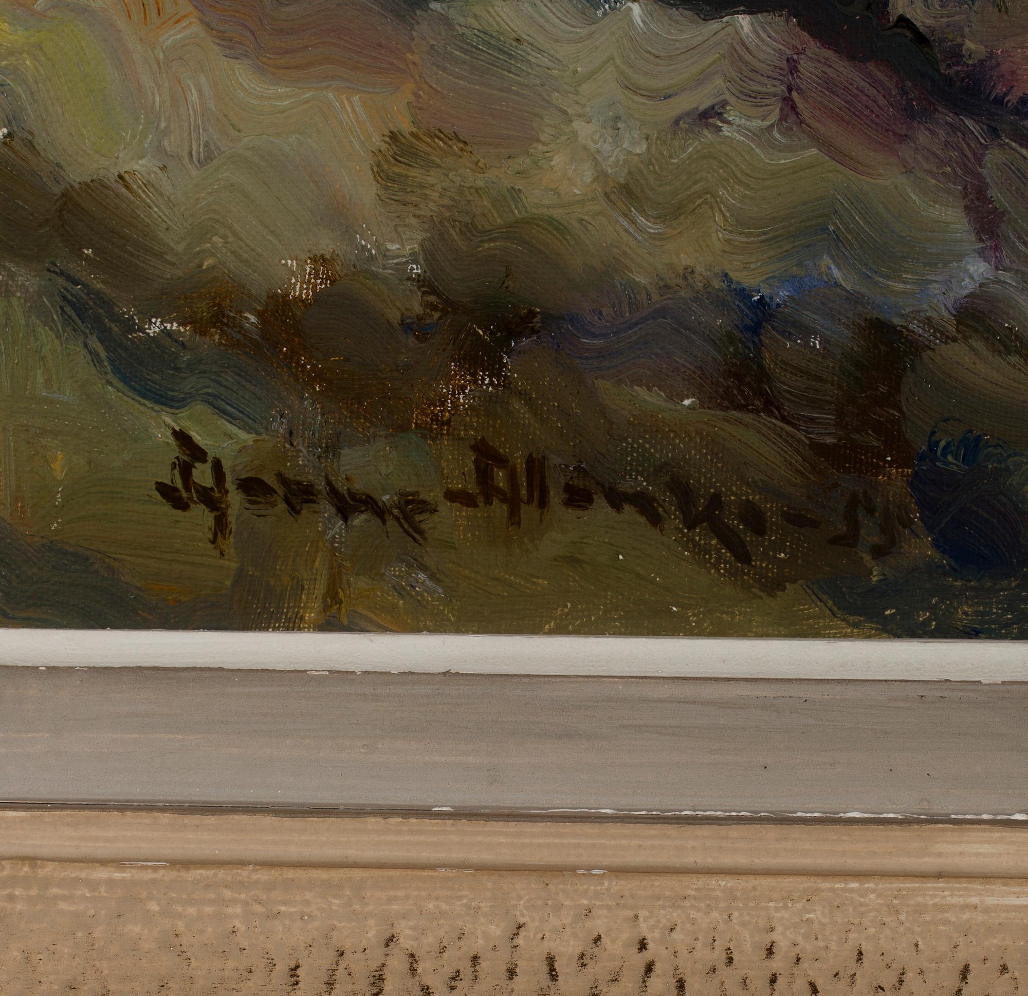 AARNE ALANKO, olja på duk, uppfodrad på skiva, signerad och daterad -55.