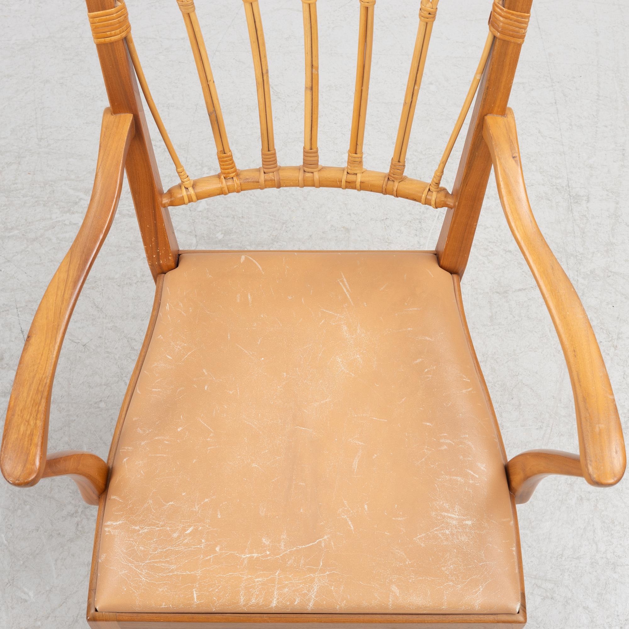 Josef Frank, karmstolar, ett par, modell 1165, Firma Svenskt Tenn.