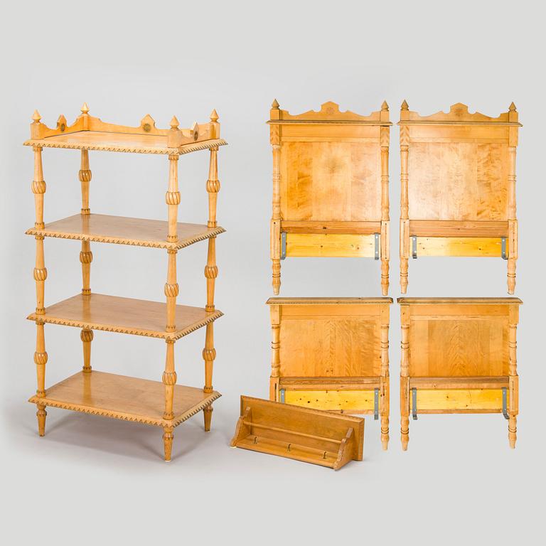 Yrjö Blomstedt, Sängynpäädyt, avohylly ja seinähylly 1898.